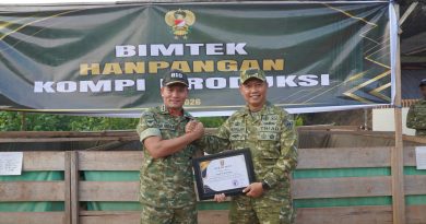 Dukung Ketahanan Pangan Nasional, Yonif TP 810/BEM Tuan Rumah Bimtek Hanpangan Kompi Produktif dari Staf Teritorial Angkatan Darat