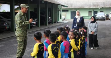Kodim 0806/Trenggalek Tanamkan Nasionalisme Sejak Dini kepada Siswa TK