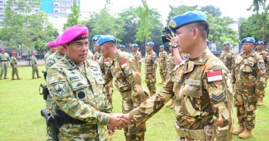Pangkormar Sambut Kepulangan Satgas BGC TNI Konga XXXIX-G Monusco, Apresiasi Pengabdian Prajurit dalam Misi Perdamaian Dunia